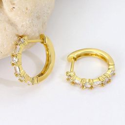 MYKI Gold-Plated Contemporary Hoop Earrings-19