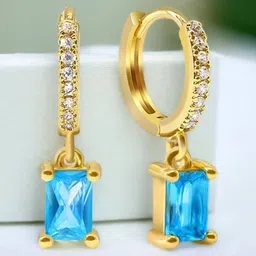 MYKI Gold-Plated Contemporary Hoop Earrings-7