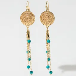 XPNSV Gold Plated Contemporary Drop Earrings-50