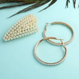 justpeachy Gold-Toned Contemporary Hoop Earrings with Clip-picture-19