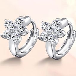 MYKI Silver-Plated Contemporary Hoop Earrings-8