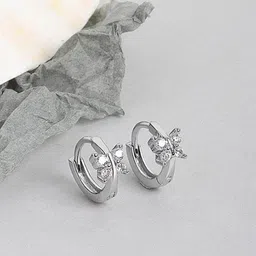 MYKI Silver-Plated Circular Hoop Earrings-10