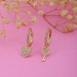 Carlton London Gold-Toned Contemporary Hoop Earrings-35