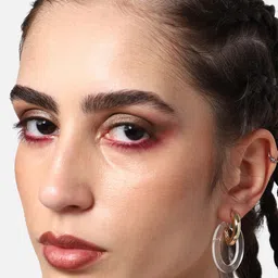 SOHI Gold-Plated Contemporary Hoop Earrings-88