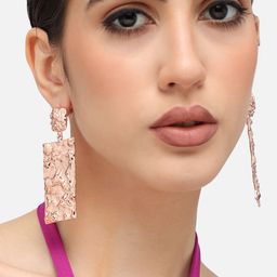 SOHI Gold-Plated Contemporary Hoop Earrings-89
