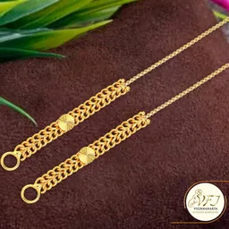 Vighnaharta Gold-Plated Contemporary Shaped Ear Cuff Earrings-image-93