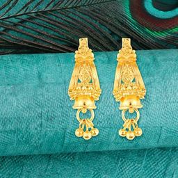 Vighnaharta Gold-Plated Drop Earrings-56