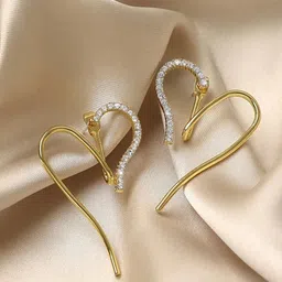 VAGHBHATT Heart Shaped Hoop Earrings-15