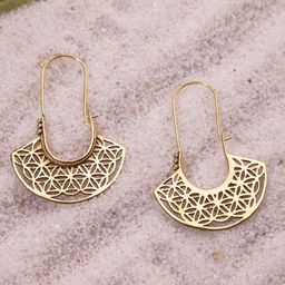 Studio One Love Crescent Shaped Hoop Earrings-image-92