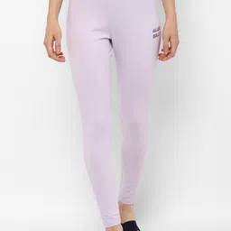 Allen Solly Woman Women Purple Solid Ankle Length Leggings-image-23