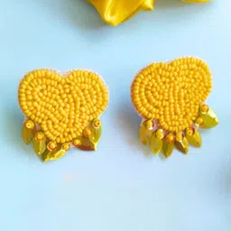 Sangria Beaded Stud Quirky Earrings-12