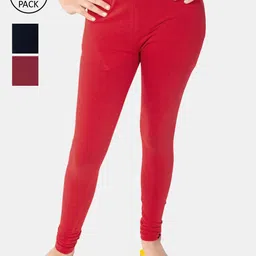 FRENCH KLEIDER Girls Pack Of 3 Solid Leggings-image-31