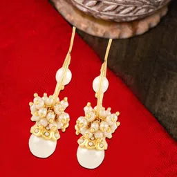 Anouk Gold-Plated Beaded Classic Drop Earrings-4