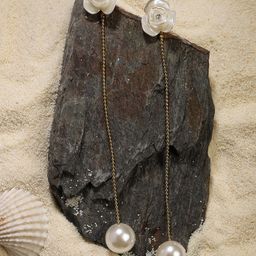 VESTIDO MODAS Gold-Plated Pearls Beaded Floral Drop Earrings-image-6