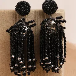XPNSV Beaded Tassel Drop Earrings-34