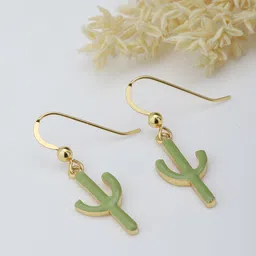 Carlton London Contemporary Enamelled Drop Earrings-14