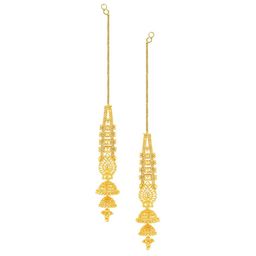 Vighnaharta Floral Drop Earrings-image-10