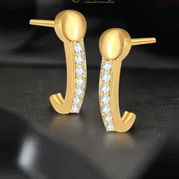 Vighnaharta Gold-Plated Cubic Zirconia Contemeprory Drop Earrings-35