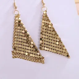 Yellow Chimes Gold-Toned Quirky Drop Earrings-61