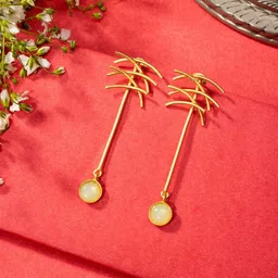 Niscka Gold-Plated Drop Earrings-63