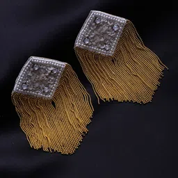 justpeachy Gold-Plated Square Drop Earrings-image-51