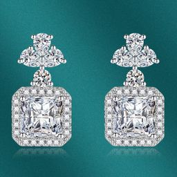 Designs & You Silver-Plated Square Drop Earrings-4