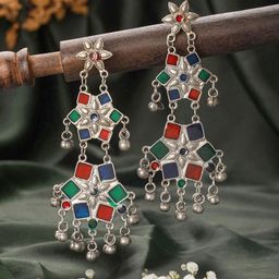 Jazz and Sizzle Floral Drop Earrings-11