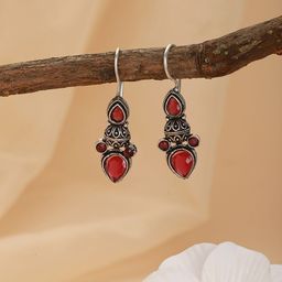 Jazz and Sizzle Silver-Plated Drop Earrings-82