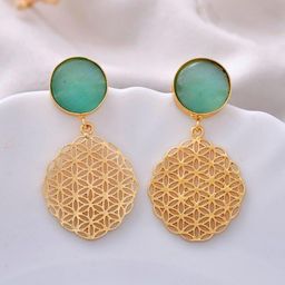 VOJ Circular Drop Earrings-16