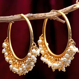 Kennice Gold-Plated Circular Drop Earrings-picture-23