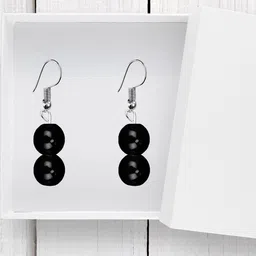 Mikado Silver-Plated Circular Drop Earrings-9