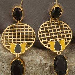 CELEBRAVO Brass-Plated Drop Earrings-image-47