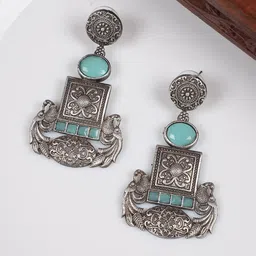 FIROZA Peacock Shaped Drop Earrings-58