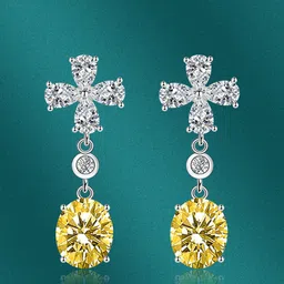 Designs & You Silver-Plated Contemporary Drop Earrings-28