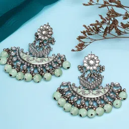 KARATCART Silver-Plated Drop Earrings-88