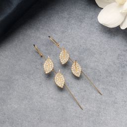EL REGALO Stone Studded Contemporary Drop Earrings-image-8