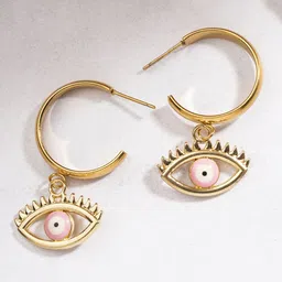 EL REGALO Enamelled Contemporary Drop Earrings-5