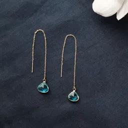 EL REGALO Stone Studded Contemporary Drop Earrings-41