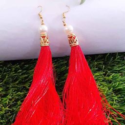 RICH AND FAMOUS Women Red Contemporary Drop Earrings-image-50