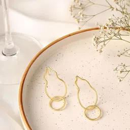 Priyaasi Gold-Plated Contemporary Drop Earrings-21