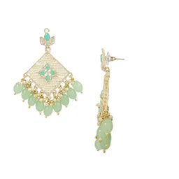 I Jewels Gold-Plated Contemporary Drop Earrings-picture-11