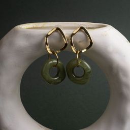 Jewelz Gold-Plated Contemporary Drop Earrings-image-76