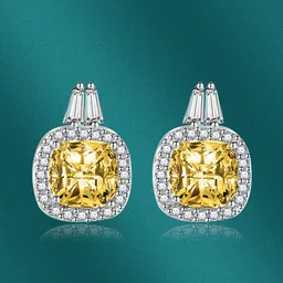 Designs & You Silver Plated Contemporary Studs Earrings-48