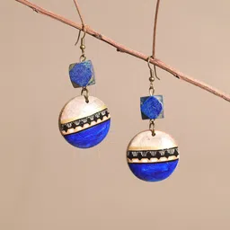 AAKRITI ART CREATIONS Brass-Plated Contemporary Drop Earrings-40