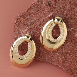 SOHI Women Gold Plated Teardrop Shaped Drop Earrings-15