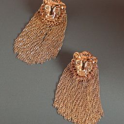 SOHI Gold-Plated Contemporary Drop Earrings-75