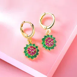 Peora Gold-Plated Contemporary Drop Earrings-10