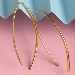 Clara Women Gold-Plated 925 Silver Kira Contemporary Hoop Earrings-23