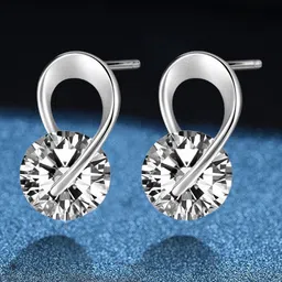 MYKI Silver-Plated Contemporary Drop Earrings-51