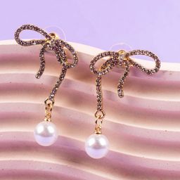 Jewelz Gold-Plated Contemporary Drop Earrings-image-93